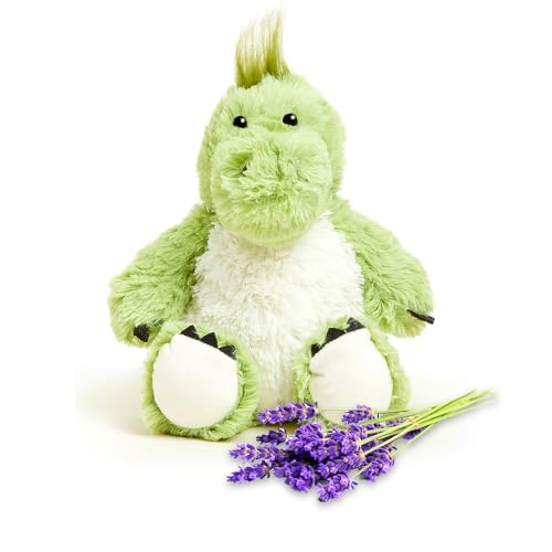 Image of warmies Microwavable & Weighted Stuffed Animals, Dinosaur - Heated Stuffed Animal Plushie for Warmth & Comfort - Cute Soft Plush Toys for Adults & Children (Boys, Girls, Babies & Toddlers)
