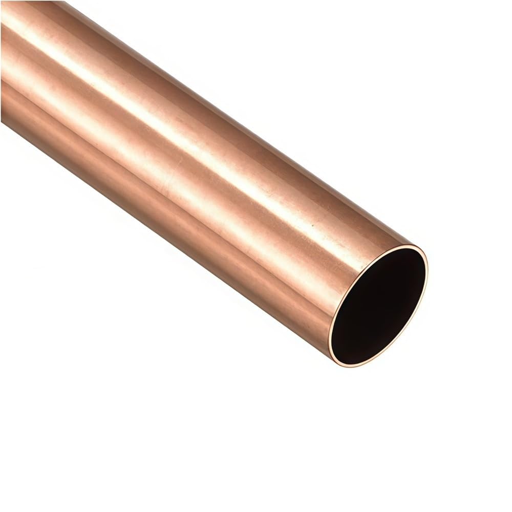 Tubi di rame rosso for riparazioni domestiche, tubi cavi dritti lunghi 0,5 m for lavori artigianali fai da te industriali 1 pezz0(10MM*500MM*2MM)