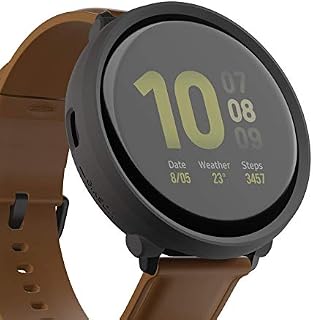 elkson compatible with Samsung Active 2 Bumper case cover 44mm iwatch Ormor Series cases Fall Protection Durable military grade protective TPU flexible shock proof resist 44 mm Stealth Black