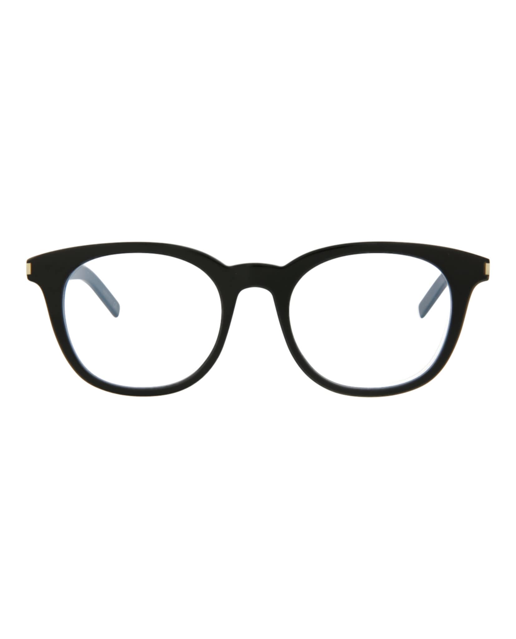 Yves Saint LaurentSaint Laurent Round/Oval Optical Frames Black Black Transparent Luxury Eyewear Made In Italy Acetate Frame Designer Fashion for Everyday Luxury