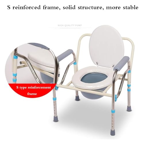 Chaise percée pliable avec support stable et hauteur réglable