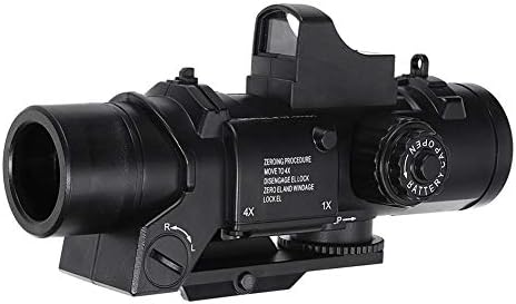 Fightsong 4X Magnifier Scope Red Dot Sight Magnifier Universal for Gel Ball Blaster Toy Outdoor Camping Travel Magnifier