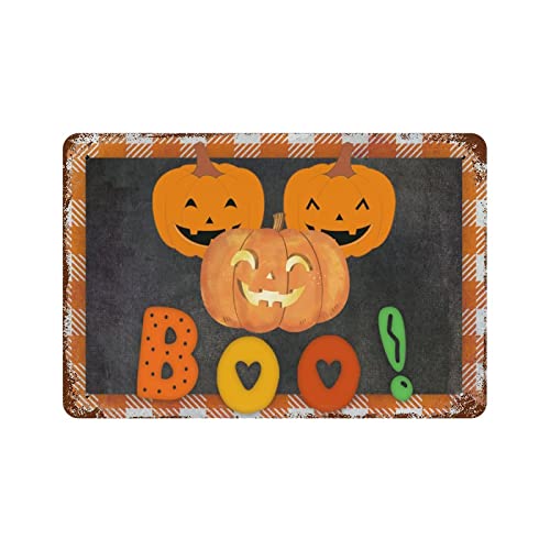 Panneau Jack O'Lantern en aluminium déco Halloween 30x45 cm - 2