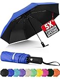 Seniny Windproof Travel Umbrella, Automatic Umbrellas for Rain, Portable & Compact for Backpack, Strong UV for Protection, Folding Sun Small Umbrella for Car, Walking