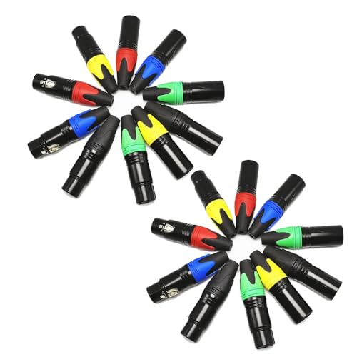 IMAGINEA 3-Pin XLR Cable Connectors Male and Female Mic Cable Plu...
