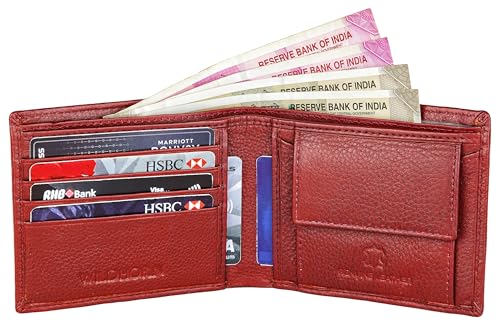 Image of WildHorn Genuine Leather Wallet for Men | Slim Bifold Wallet with RFID Blocking | Multiple Card Slots & Coin Pocket | Premium Leather Mens Wallet