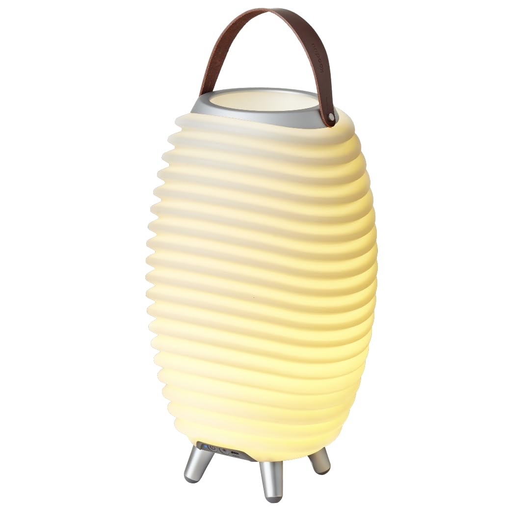 Kooduu Synergy 35 - Bluetooth Lautsprecher mit Lampe - Weinkühler-Funktion | 1,3L Kühlfach - Dimmer mit 4 Stufen - Bis zu 10 Stunden Akkubetrieb - 10W Vollbereich-Sound - TWS-Kopplung - USB-C - 2700K