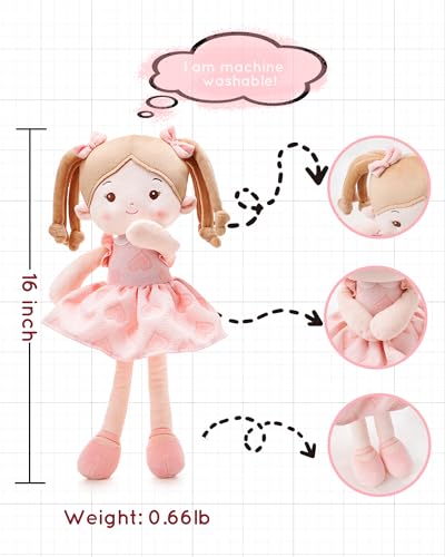 Leyadoll Soft Baby Doll Toys (16''), My First Baby Rag Doll For 1 Year-Old Girl Birthday Gift thumb #1