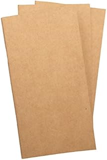 (Set of 3) Blank Travelers Notebook Inserts 100gsm Total 192 Thick Unlined Sketch Pages, Standard Size 4.25