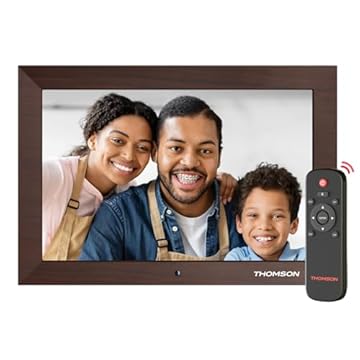 THOMSON Cornice digitale da 10,1 pollici, Cornice Digitale Foto con Telecomando, IPS HD 1280x800 Schermo Portafoto Digitale, Foto, riproduzione di musica e video