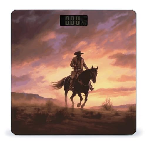 Báscula digital de baño Cowboy West con plataforma amplia miniatura 1