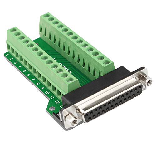 Conector conector D-sub DB25 hembra sin soldadura para placa miniatura 1