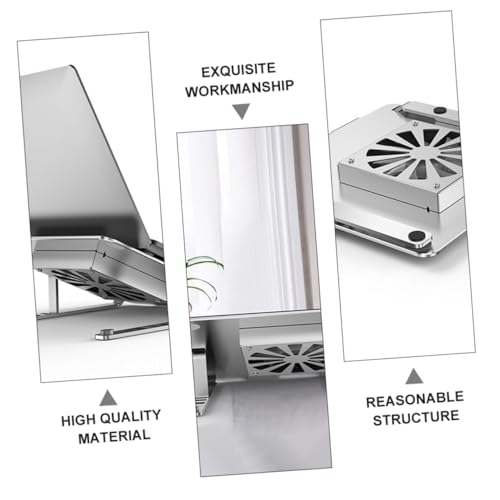 Base ajustable de aluminio con ventilador USB para laptops miniatura 6