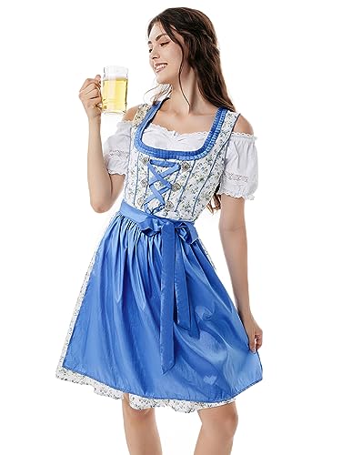 Scarlet Darkness Oktoberfest Carnival Costumes for Women German Dirndl Cosplay Dress