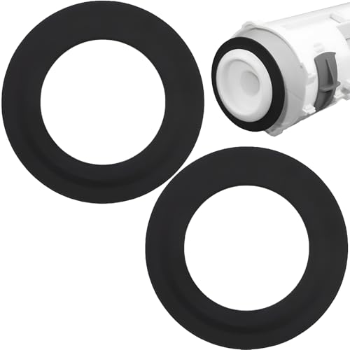 YAOYYG Lot de 2 Joints de Valve de Chasse d’eau, Joints de Valve de Chasse d'eau de Rechange en Caoutchouc 43mm x 71mm, Compatible avec Siamp Optima 49 50, Joint d’étanchéité en Silicone, Noir