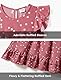 PATPAT Mutter Tochter Kleid Set: Gepunktetes Kleid mit Flatterärmeln für perfekte Familien-Matching-Outfits,Kleider für Baby - Mädchen/Mädchen/Damen