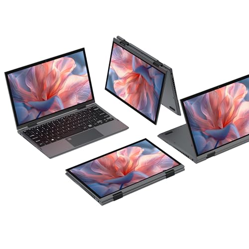 Amita PC Portable Convertible 11 Pouces, Ordinateur Tactile 2-en-1 FHD, N95 12 Gén, 16 Go RAM...