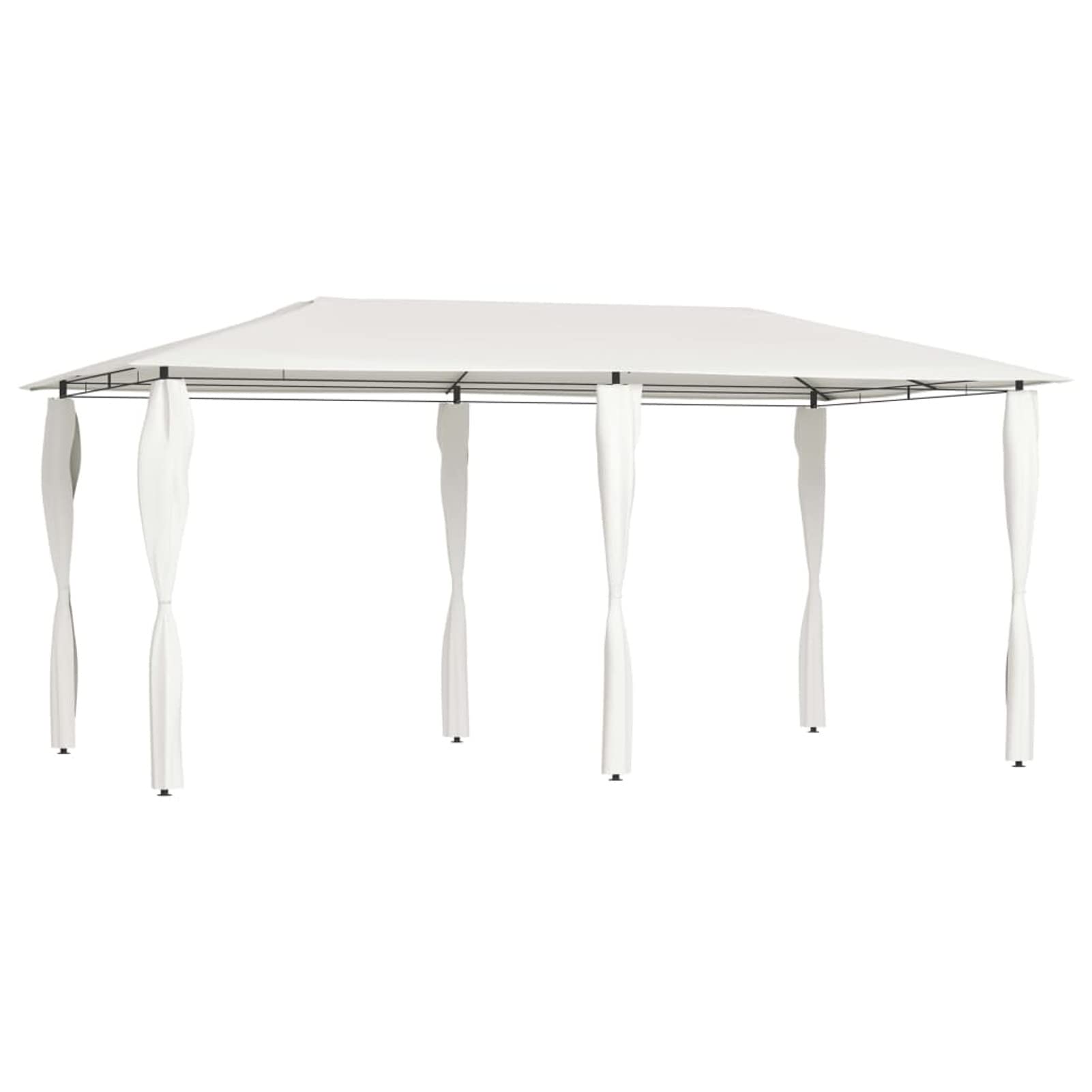 Belvédère avec revêtement de poteaux 3x6x2,6 m Crème 160 g/m²,Tonnelle De Jardin,Tonnelle De Jardin Exterieur