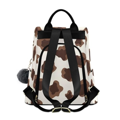 Mochila de leopardo marrón para mujer bolso de viaje urbano y antirrobo con cremallera 2