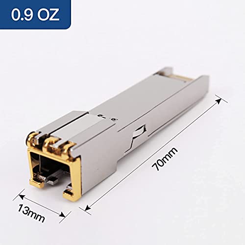 Image of 2PCS 1000BASE-T Gigabit SFP to RJ45 Copper Ethernet Modular Transceiver for Cisco,Meraki,Ubiquiti,D /TP Link,Supermicro,Netgear,Broadcom, 1.25G SFP-T CAT5E /CAT6 up to 100m Mikrotik S-RJ01