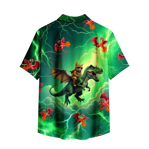 Boys Hawaiian Shirt 3D Print Beach Button Down Short Sleeve Kids Summer Hawaii Shirts for Boy 7-14T2