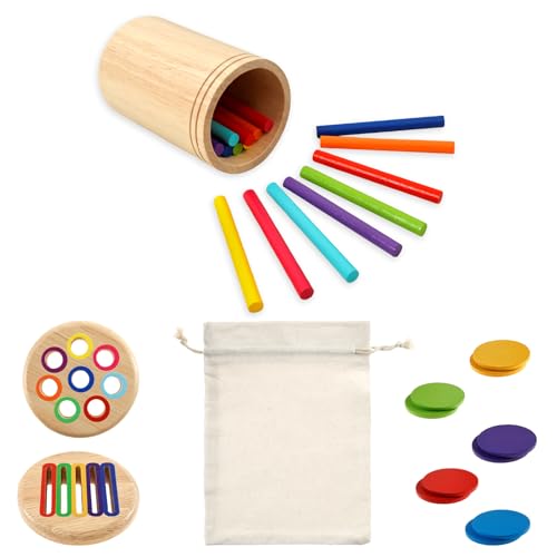 HuhWafee Montessori Juguete a partir de 1 año, juguete Montessori 2 en 1 a partir de 1, 2, 3 años, color madera, forma de color, juguete de motricidad, juguete sensorial, regalos para niños HuhWafee Montessori Juguete a partir de 1 año, juguete Montessori 2 en 1 a partir de 1, 2, 3 años, color madera, forma de color, juguete de motricidad, juguete sensorial, regalos para niños