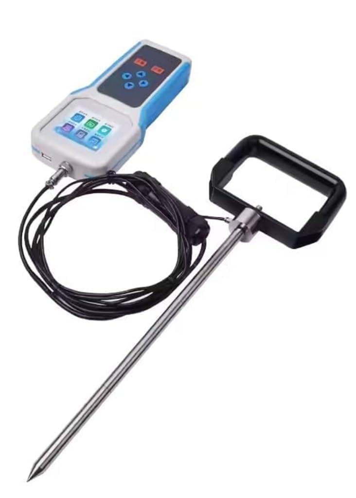 Digital Soil Compaction Meter with Split Probe Measuring Depth 50cm Range 0-100kg Accuracy 0.1% F.S N/cm² Kg/cm² Lbf Three Units