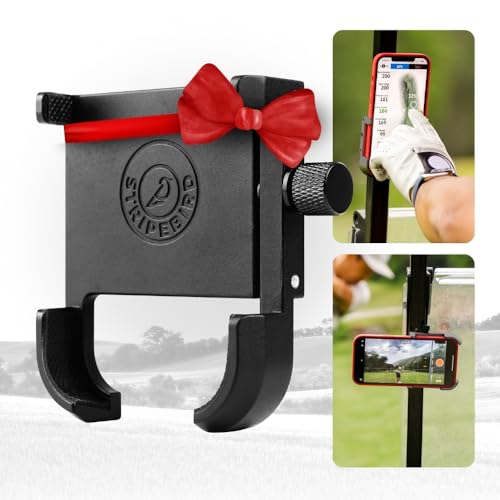Image of Stripebird - Original Golf Magnetic Phone Holder - Golf Cart Accessory - Slim Smartphone Mount - Store & Access Cell - Ultra Strong Magnet
