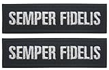 2Pcs Sic Semper & Semper Fidelis Military Tactical Embroidered Patches Armband Backpack Badge with Hook Backing for Clothing Patch (q3)