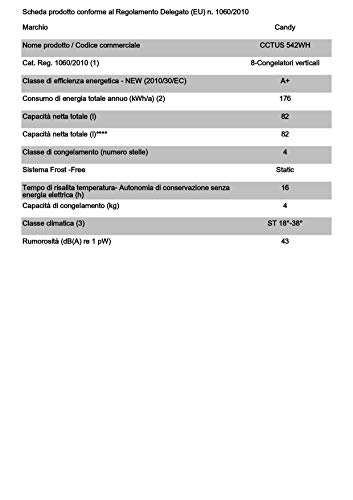 CONGELATORE VERT.82LT CM85X55X58 CL.A+ - Image 9