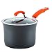 Rachael Ray 87610 Brights Hard Anodized Nonstick Sauce Pan/Saucepan with Lid, 3 Quart, Gray
