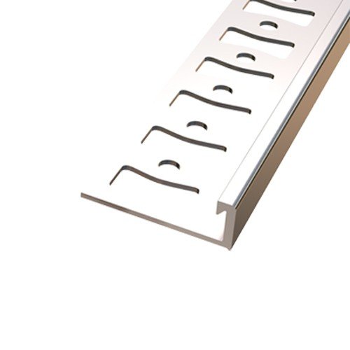 Preisvergleich Produktbild Fliesenprofil, 10mm, Aluminium, Winkelabschlussprofil Aspro 2,5m