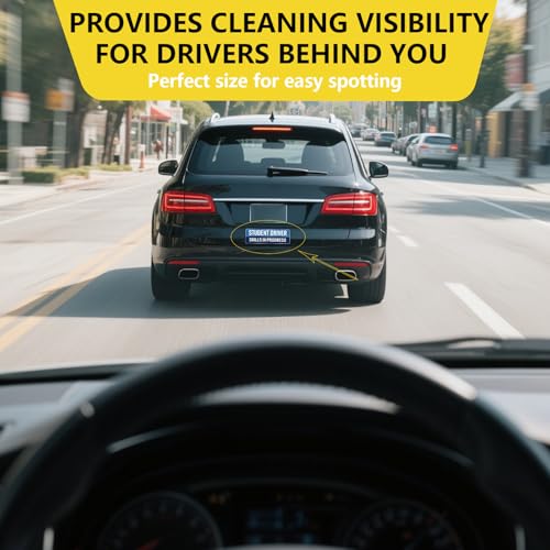 Image of 3pcs Student Driver Magnet for Car, 9.92x3.39in Reflective Magnetic Bumper Sticker 3 Styles Novice Rookie Safety Attention Sign New Driver Signs for Novice Drivers