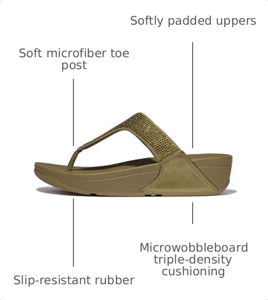 Image of FitFlop Women's Lulu Crystal Embellished Toe-Post Sandals