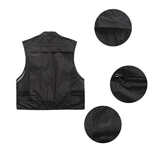 Men Mesh Breathable Multi-Pocket Vest Outdoor Travelers Fly Fishing Photography