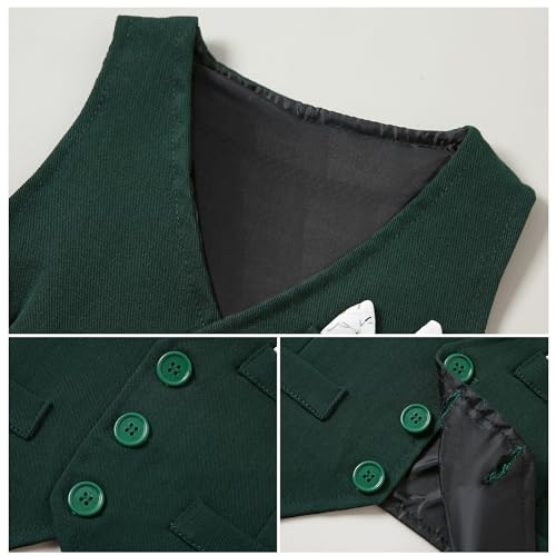 Image of YALLET Baby Boy Clothes Suit 0-24 Months Infant Gentleman Outfits Formal Dress Shirt+Bowtie+Vest+Pants Set Baby Wedding Suits
