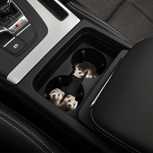 Portavasos para carro universal 2 piezas goma negra miniatura 6
