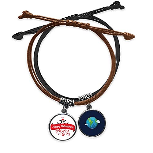 Pulsera San Valentín Love Birds original detalle romántico en cuero para parejas