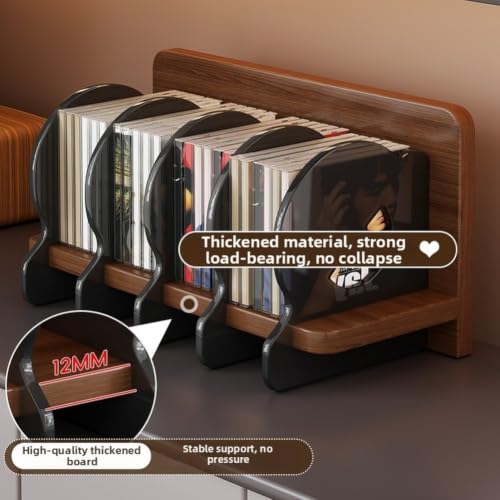 Estante de almacenamiento de discos de vinilo y CD moderno para salón u oficina 5