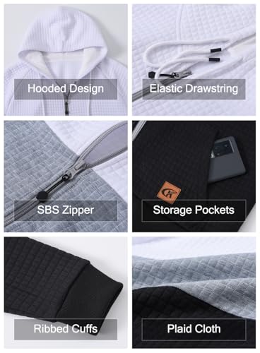 yuyangdpb Men's Zip Up Hoodie Lightweight Hooded Sweatshirt Jackets With Kanga Pocket4