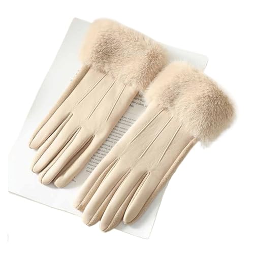 Gants Homme Gants D'hiver De Luxe En Cuir PU For Femmes, Poignets Doux Fausse Fourrure, Manchette Tendance, Élégants, For Fête, Écran Tactile, Conduite,...