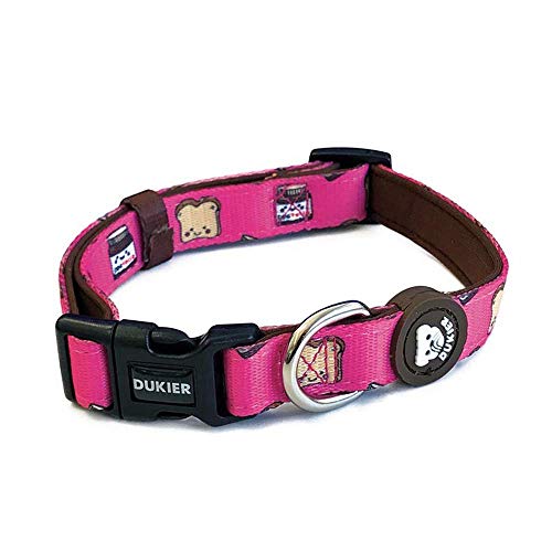 DUKIER - Dog Collar, Adjustable and Adjustable Dog Collar, Neoprene Pet Accessory, Sturdy, Dogtella Design, Size M
