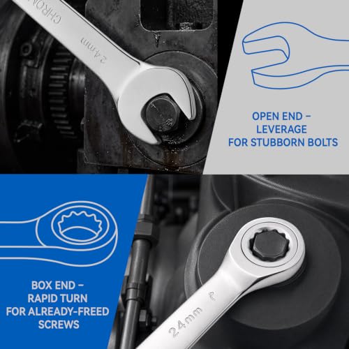Image of DISEN 10PCS Large Wrench Set Jumbo Ratcheting Wrench Set