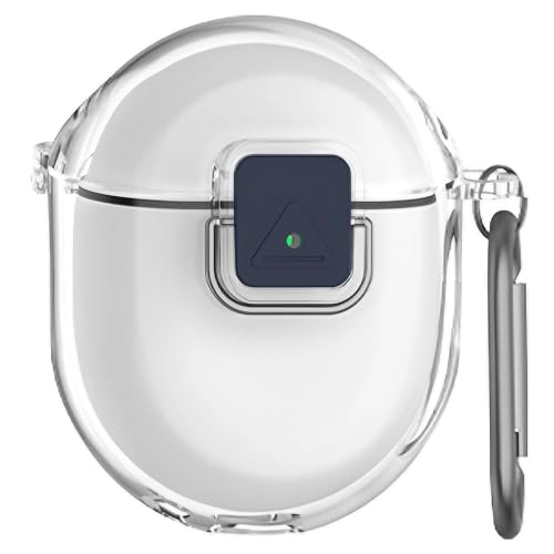 FINON for Google Pixel Buds Pro 2 用 ケース イヤホンケース カラビナ ストラップ おしゃれ シンプル クリア クリアケース (クリア)