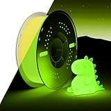 NevsBye pla 3dプリンター フィラメント 蓄光 業界革新高性能 pla 夜光 暗闇で光る 1.75mm径 3Dプリンター用 寸法精度98％+ 公差±0.02mm 正味量1KG (2.2LBS) 夜間のクラフトギフトや室内装飾に最適 より明るく/より長く光る/靭性が高く/印刷が容易で/エコな材質 99％のモデルと互換性があります 真空密封包装 イエロー