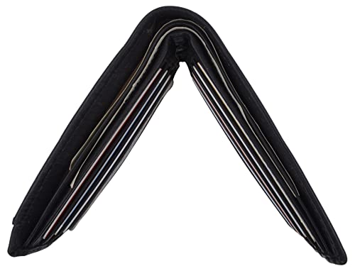 Men's Real Leather Wallet Credit Debit Card Holder RFID Blocking Removable ID Bifold Wallets for Men Gift Box (Black)4