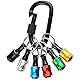 Bestgle 6 stücke schlüsselanhänger bithalter set portabel aluminiumlegierung schraubendreher bits halter schnellwechsel schrauber halterung für 1/4 sechskant rutschfester schnellwechsel bohrerhalter