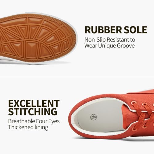 Image of yageyan Men's Low Top Canvas Walking Shoes Lace-up Fashion Sneakers Casual