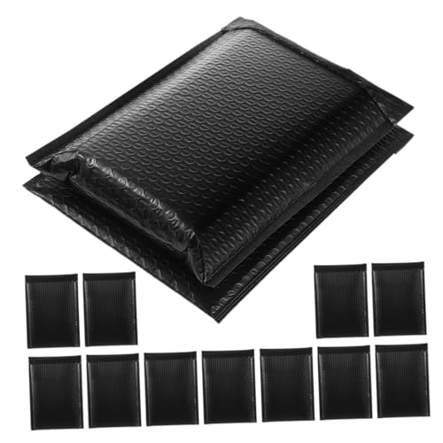 OSALADI 50 piezas Sobres Acolchados Negros con Burbujas Unidades Bolsas de Embalaje Autoadhesivas para Envío Seguro Ropa y Accesorios
