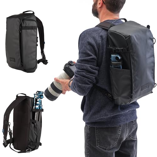 Image of Tenba Solstice v2 16L Sling Bag for DSLR and Mirrorless cameras and lenses, including supertelephoto zooms - Black (636-432)